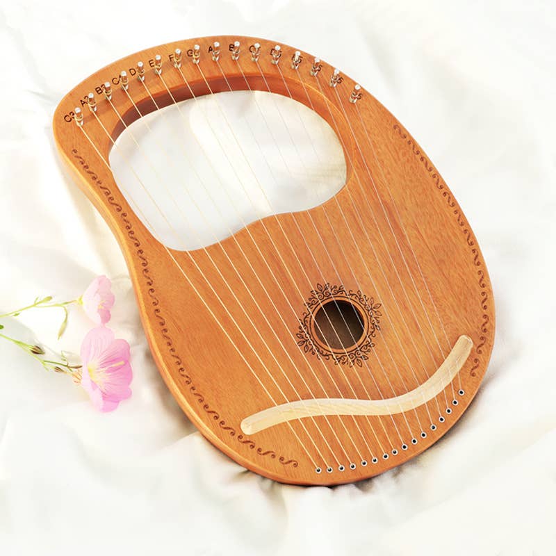 16 Strings Lyre Harp With Box - Spiral Circle