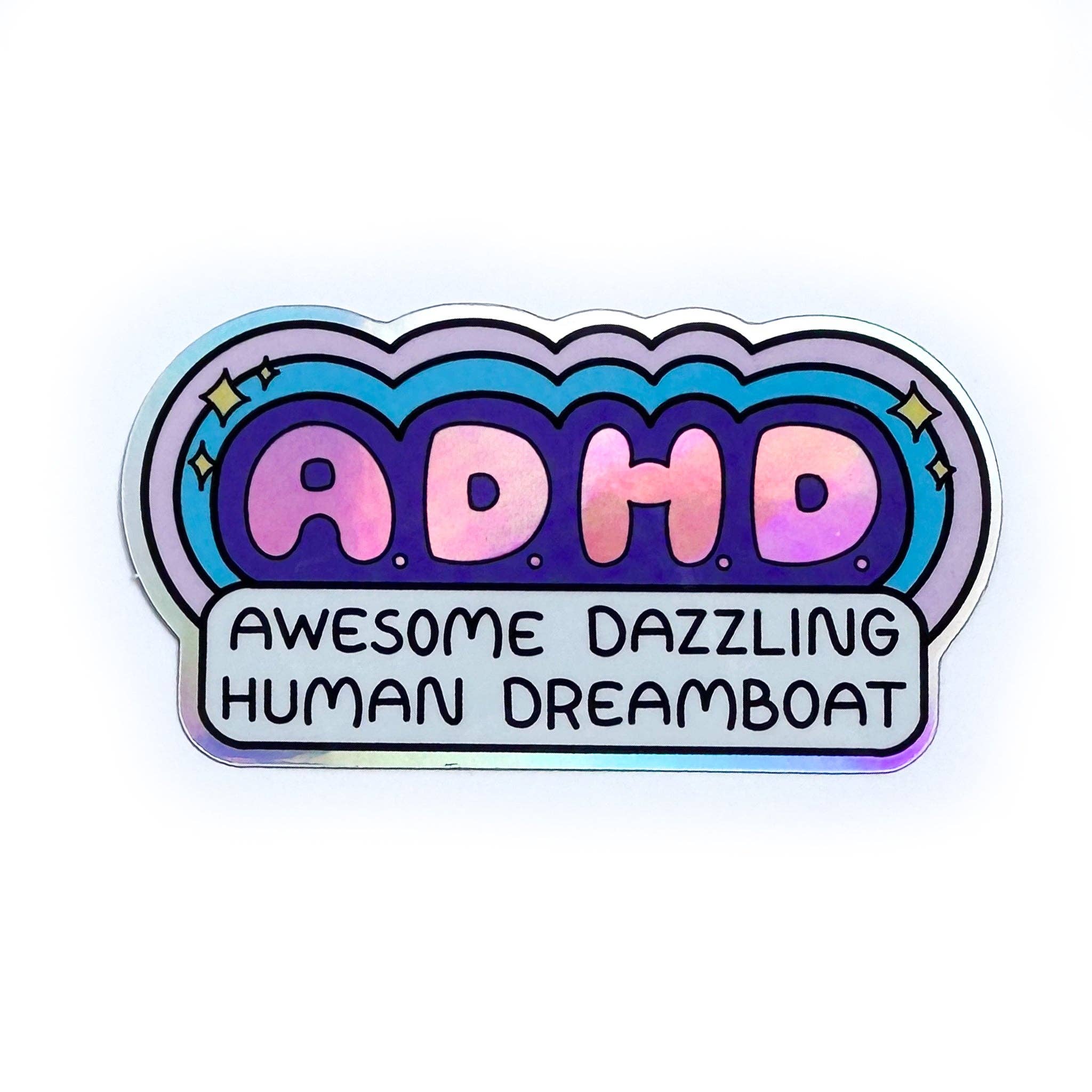 ADHD Holographic Sticker - Spiral Circle