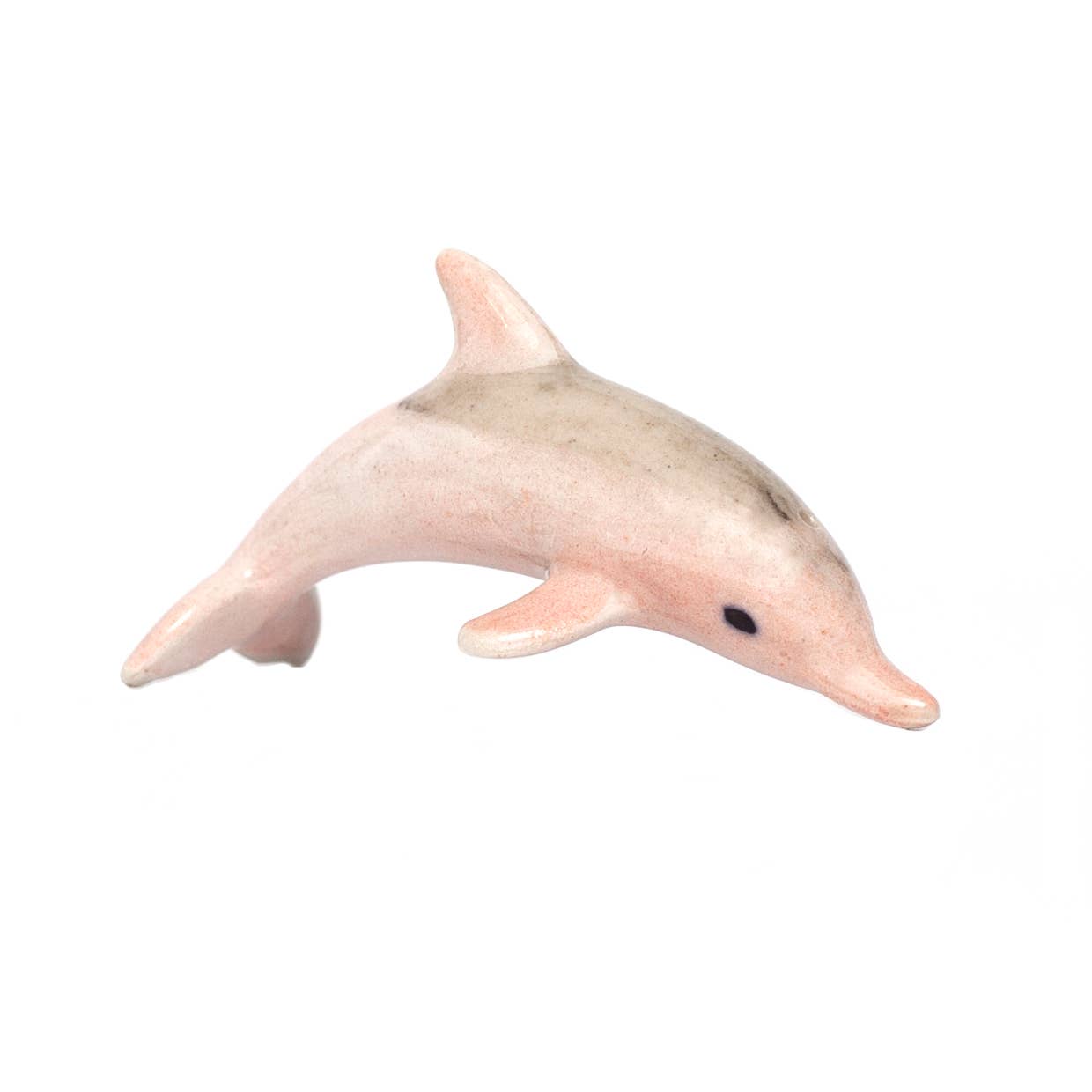 Amazon Pink River Dolphin Porcelain Miniature - Spiral Circle