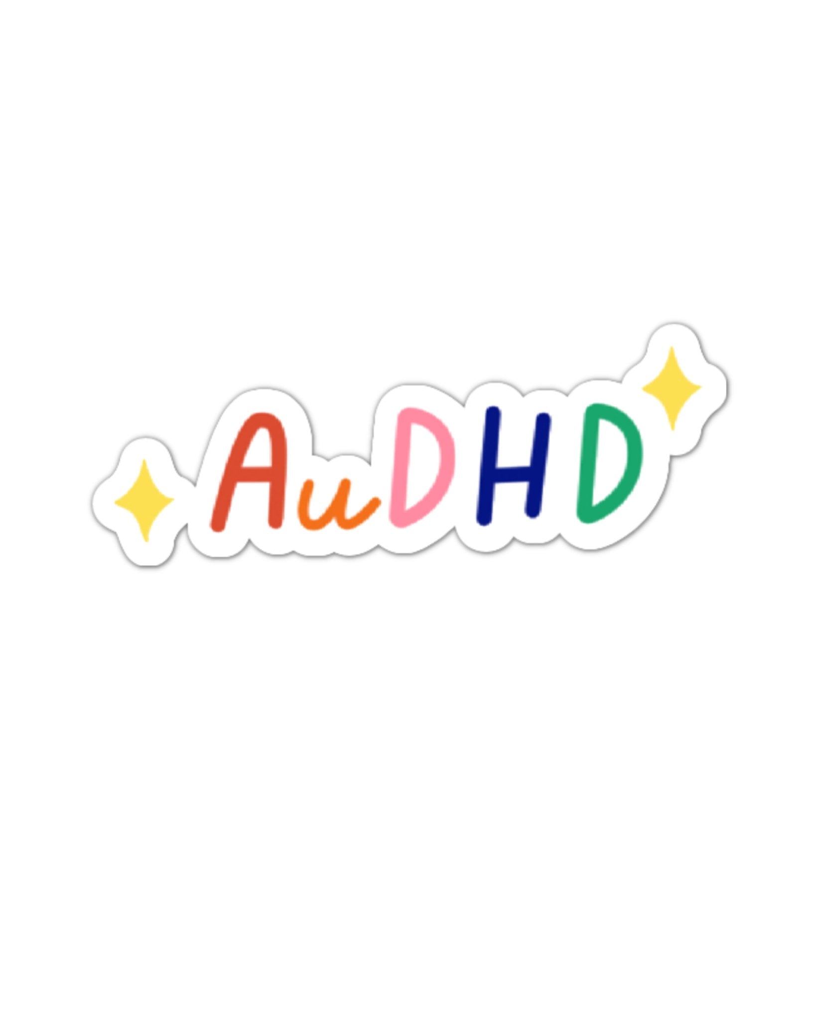 Autistic + ADHD vinyl sticker - Spiral Circle