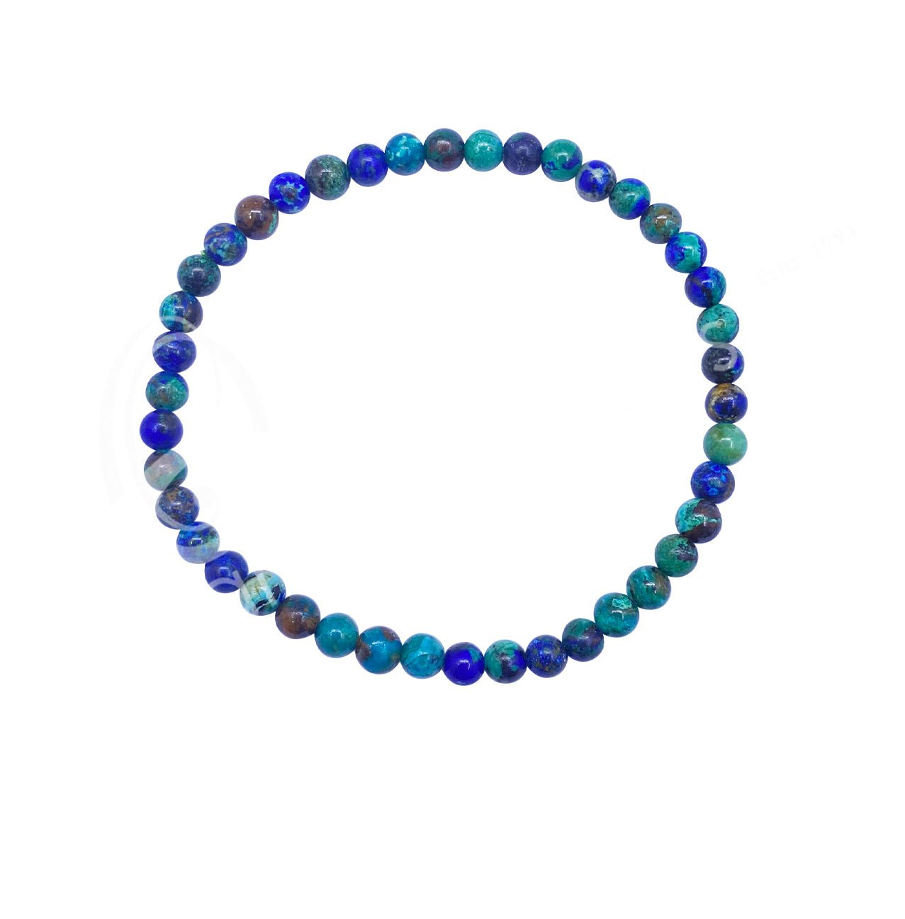 Azurite & Malachite Bracelet | 4mm - Spiral Circle