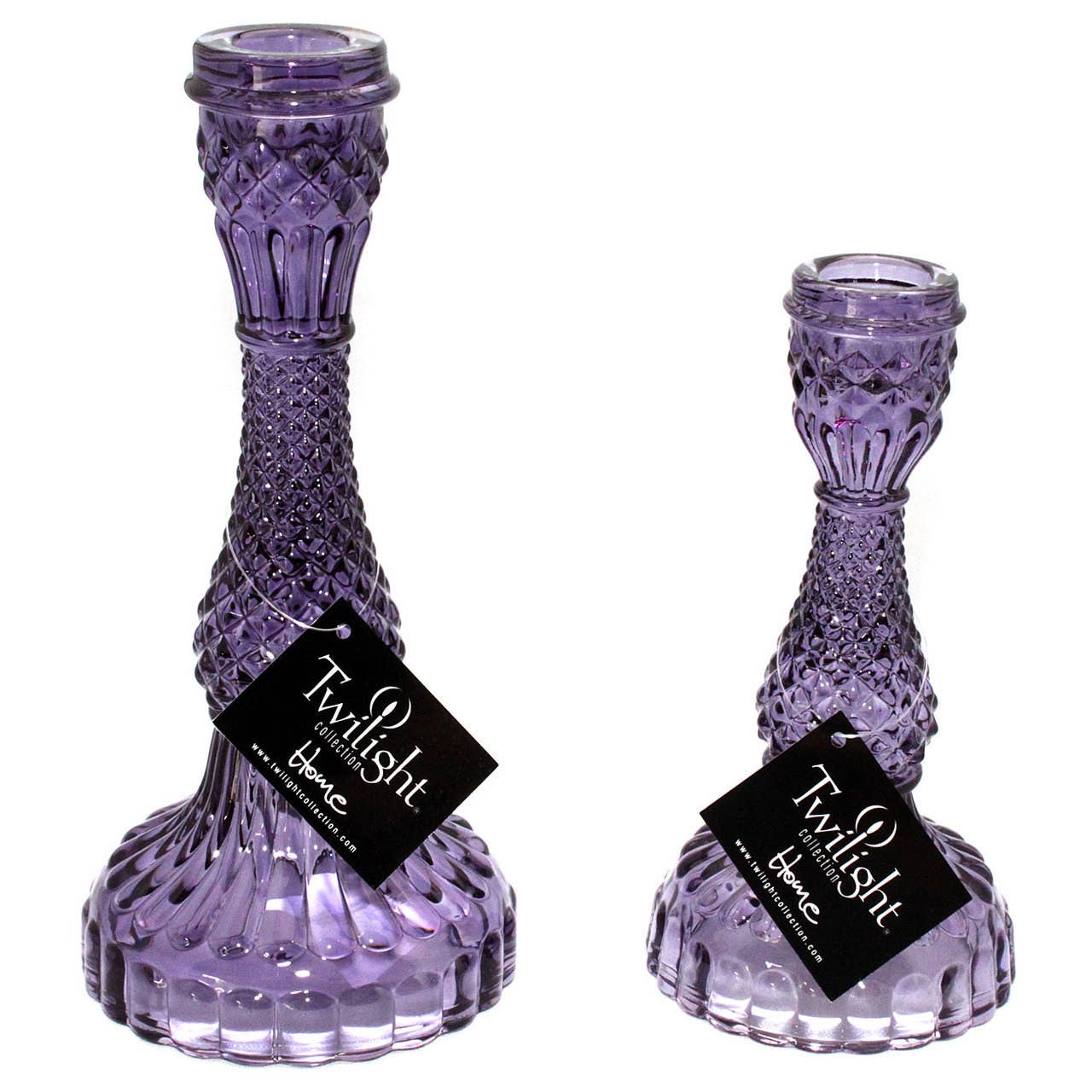 Bella Candle Holders – Violet - Spiral Circle