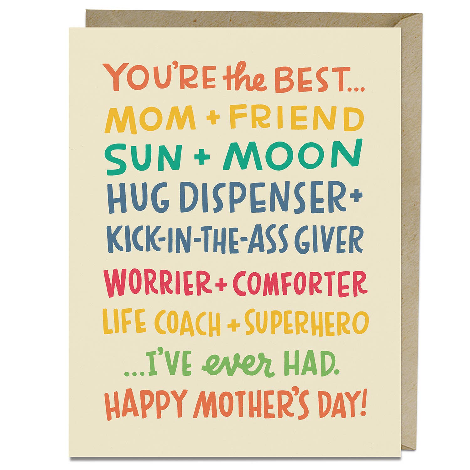 Best Mom I’ve Ever Had Mother's Day Card - Spiral Circle