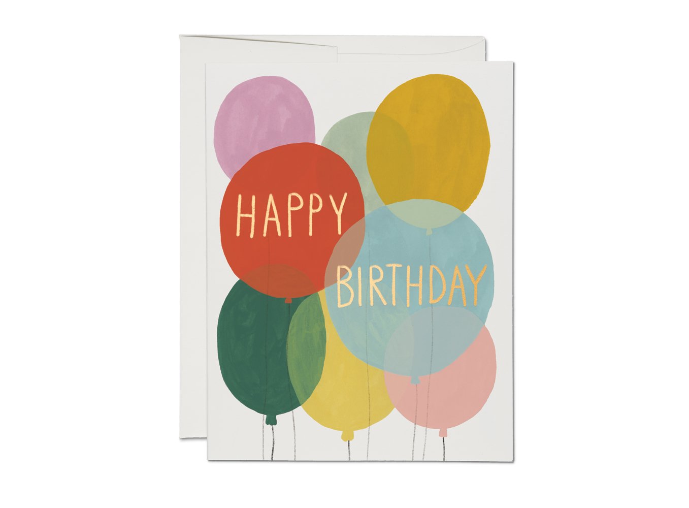 Birthday Balloons birthday greeting card - Spiral Circle