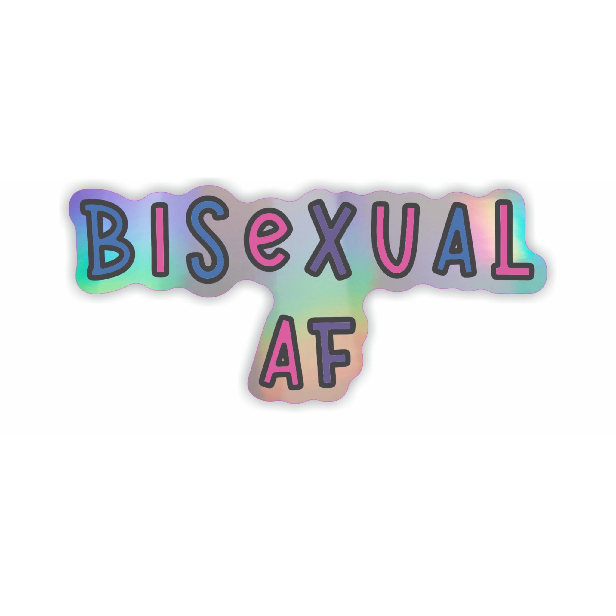 Bisexual Holographic Vinyl Sticker / LGBTQ Stickers - Spiral Circle