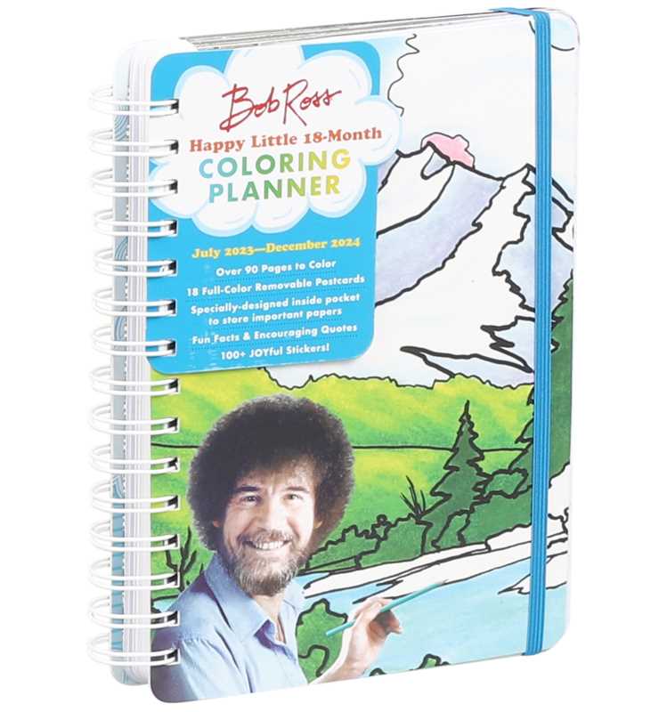 Bob Ross Happy Little 18 - Month Coloring Planner by Editors of Thunder Bay Press - Spiral Circle