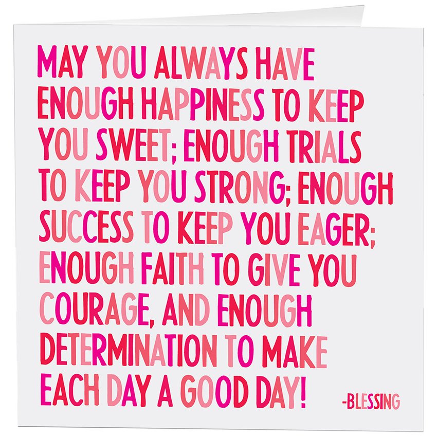 Cards - D127 - Always Have Happiness (Blessing) - Spiral Circle