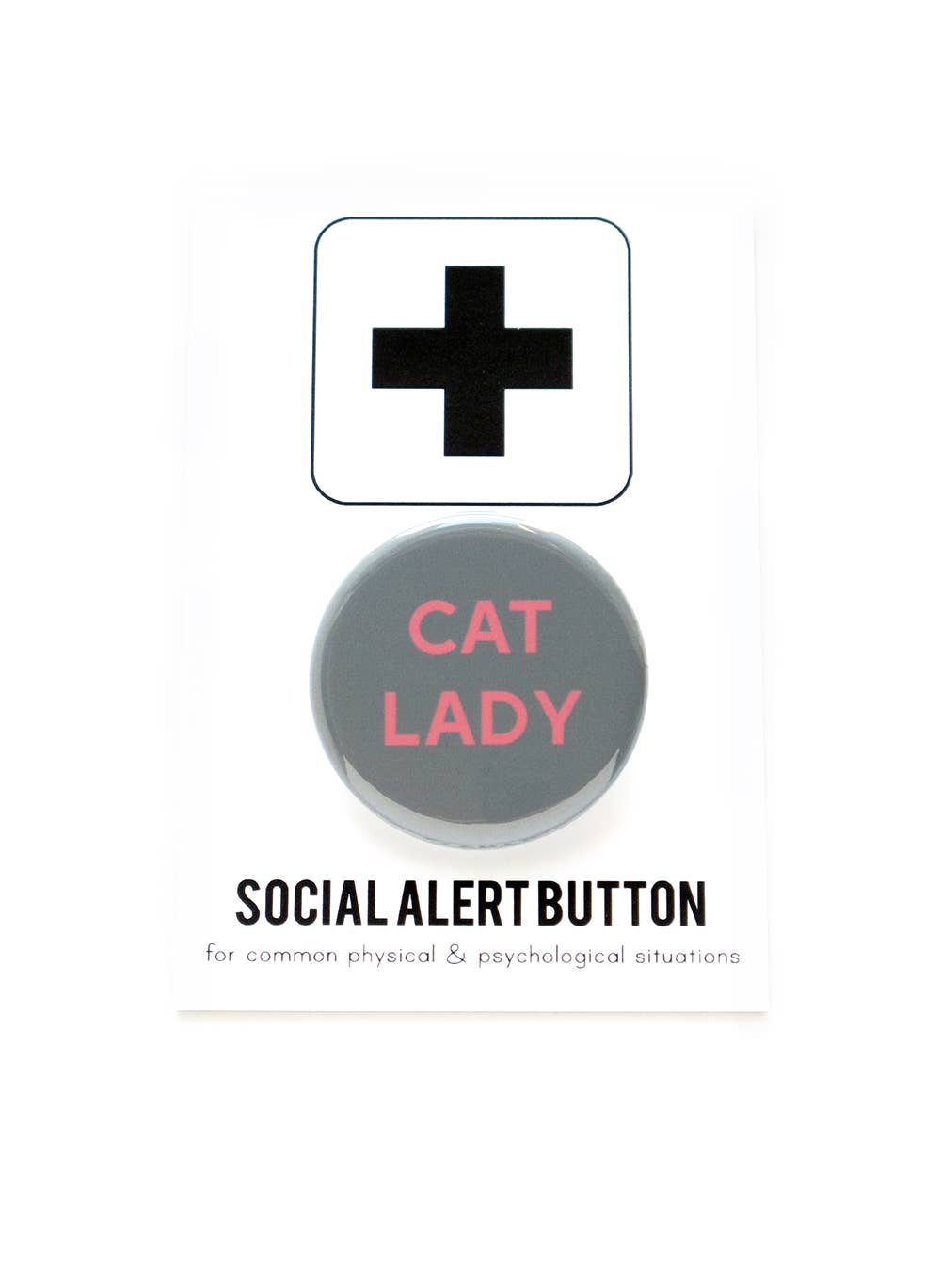 CAT LADY | Pinback Button - Spiral Circle