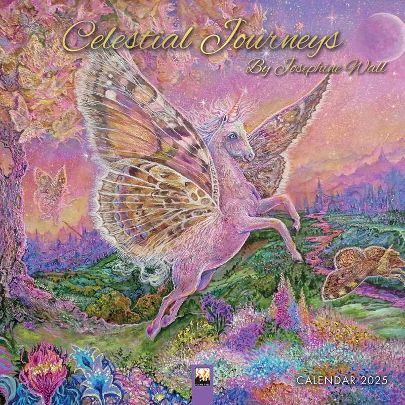 Celestial Journeys by Josephine Wall Wall Calendar 2025 (Art Calendar) by - Spiral Circle