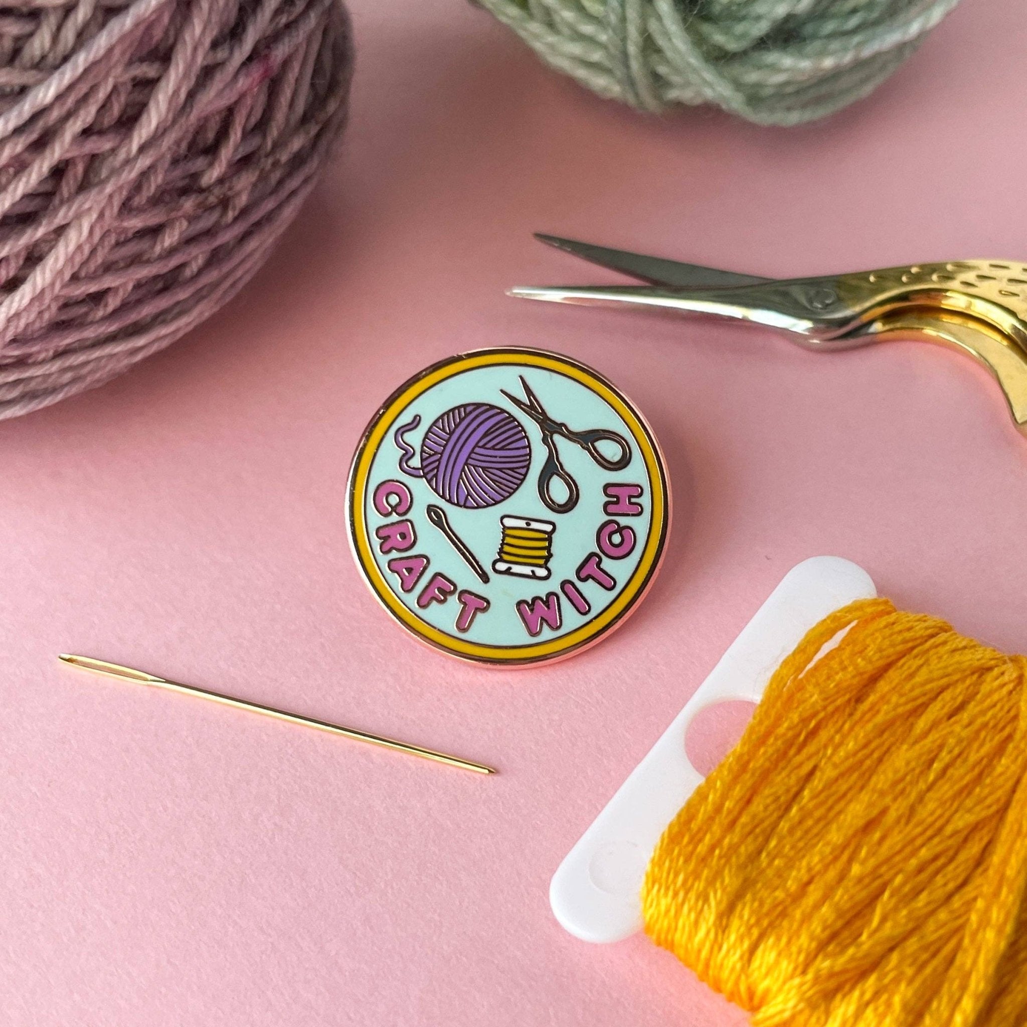 Craft Witch Enamel Pin - Spiral Circle