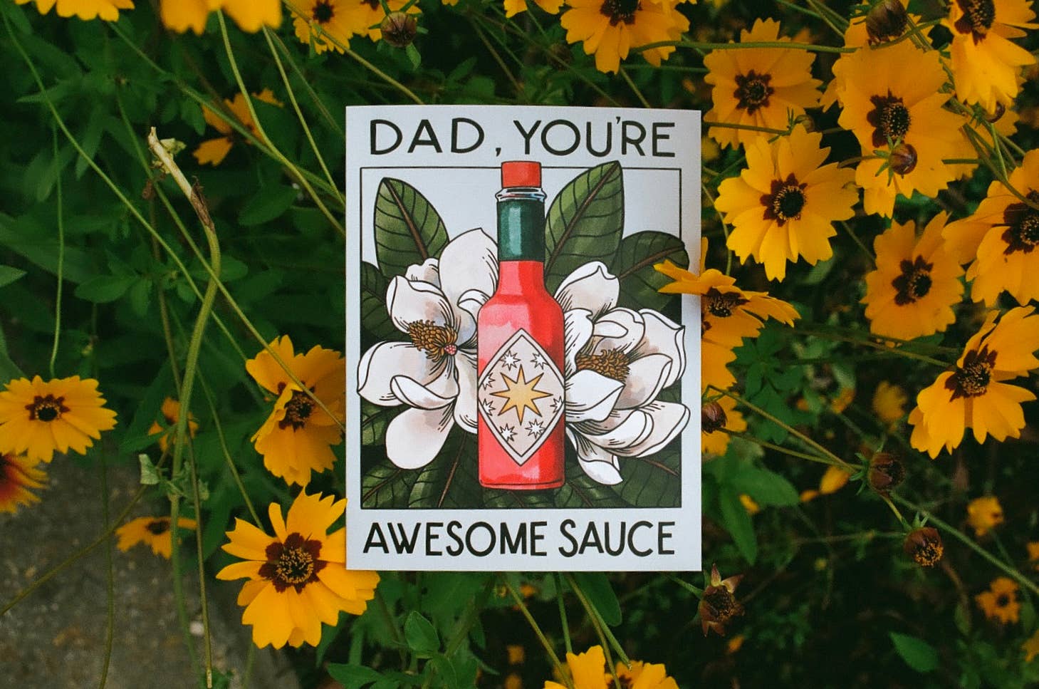 Dad, You're Awesome Sauce Card - Spiral Circle