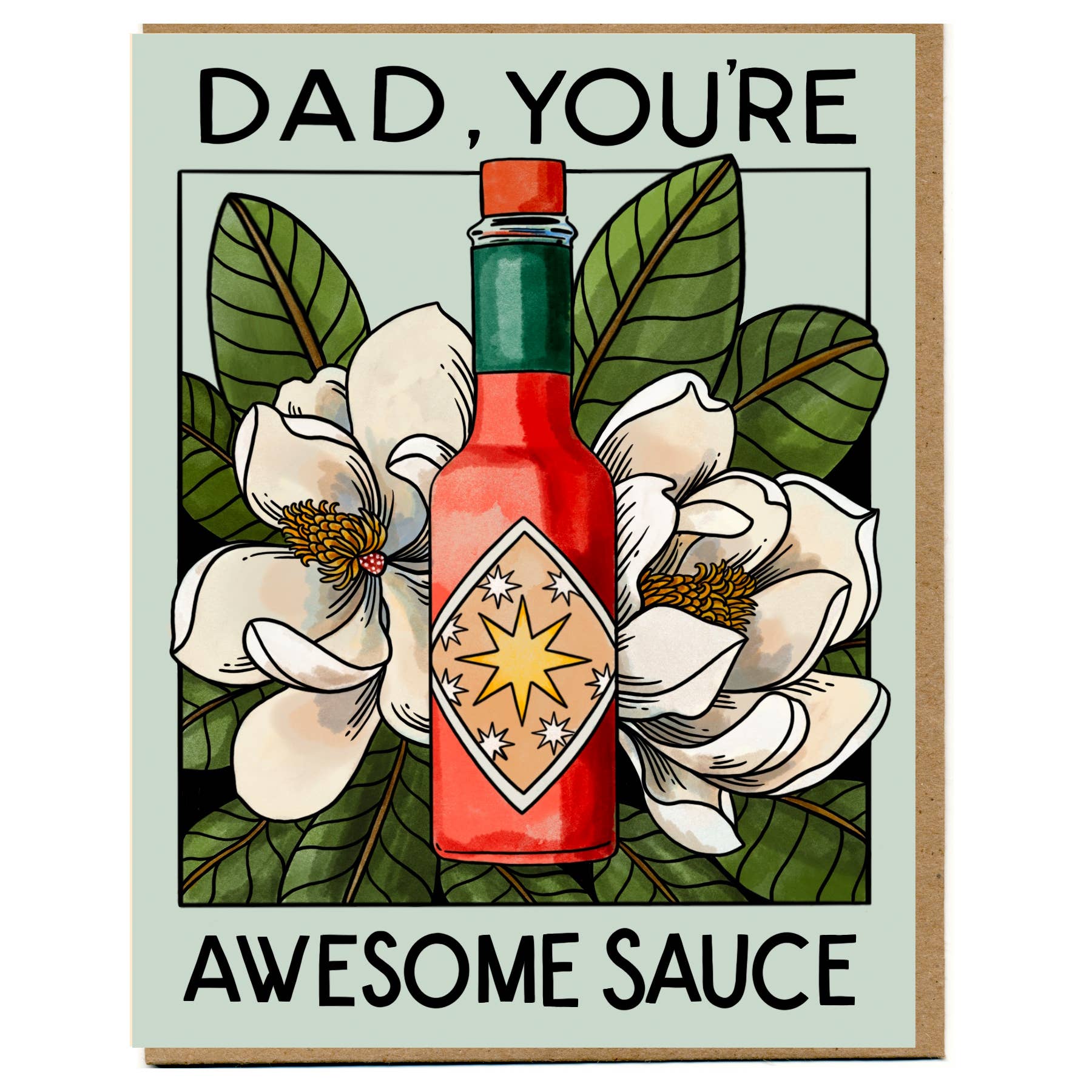 Dad, You're Awesome Sauce Card - Spiral Circle