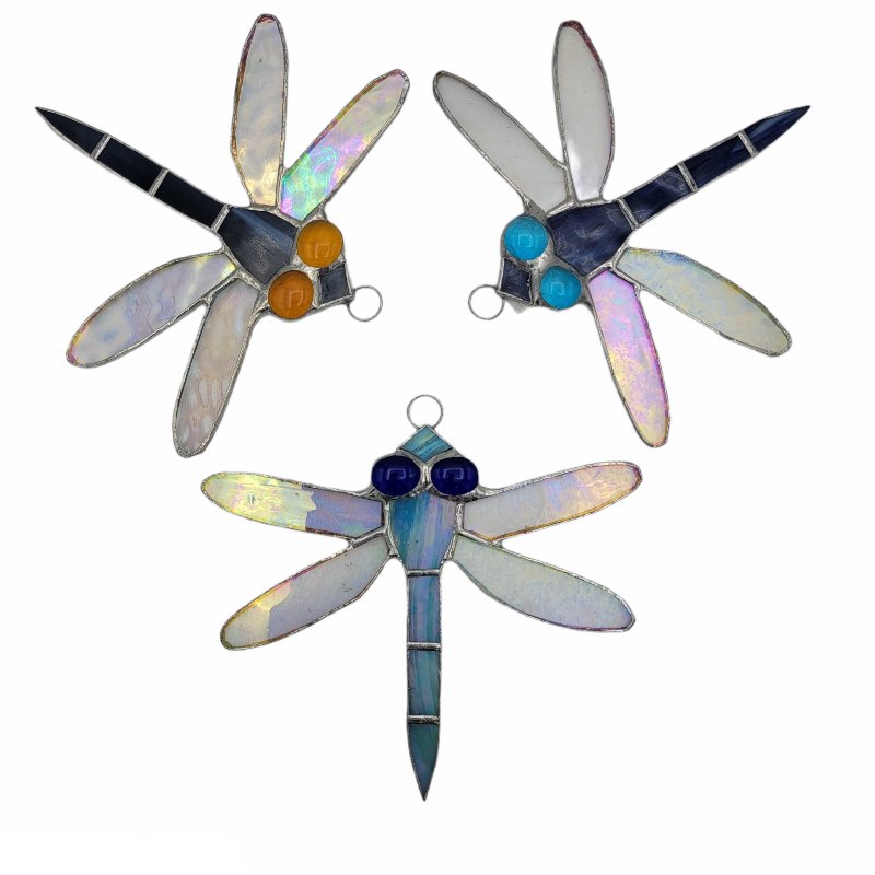 Dragonfly Stained Glass - Spiral Circle