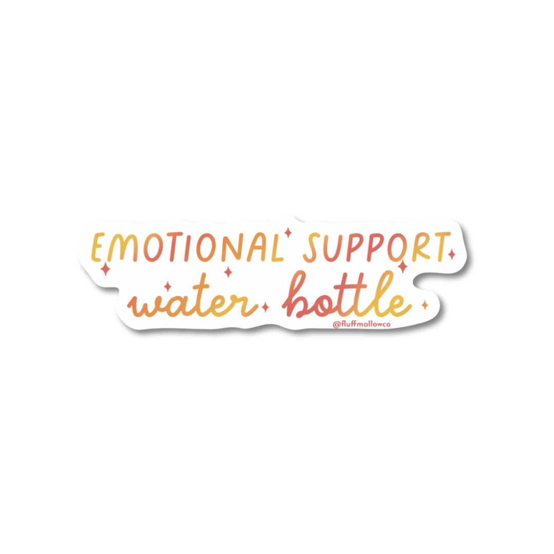 Emotional support bottle vinyl sticker - Spiral Circle