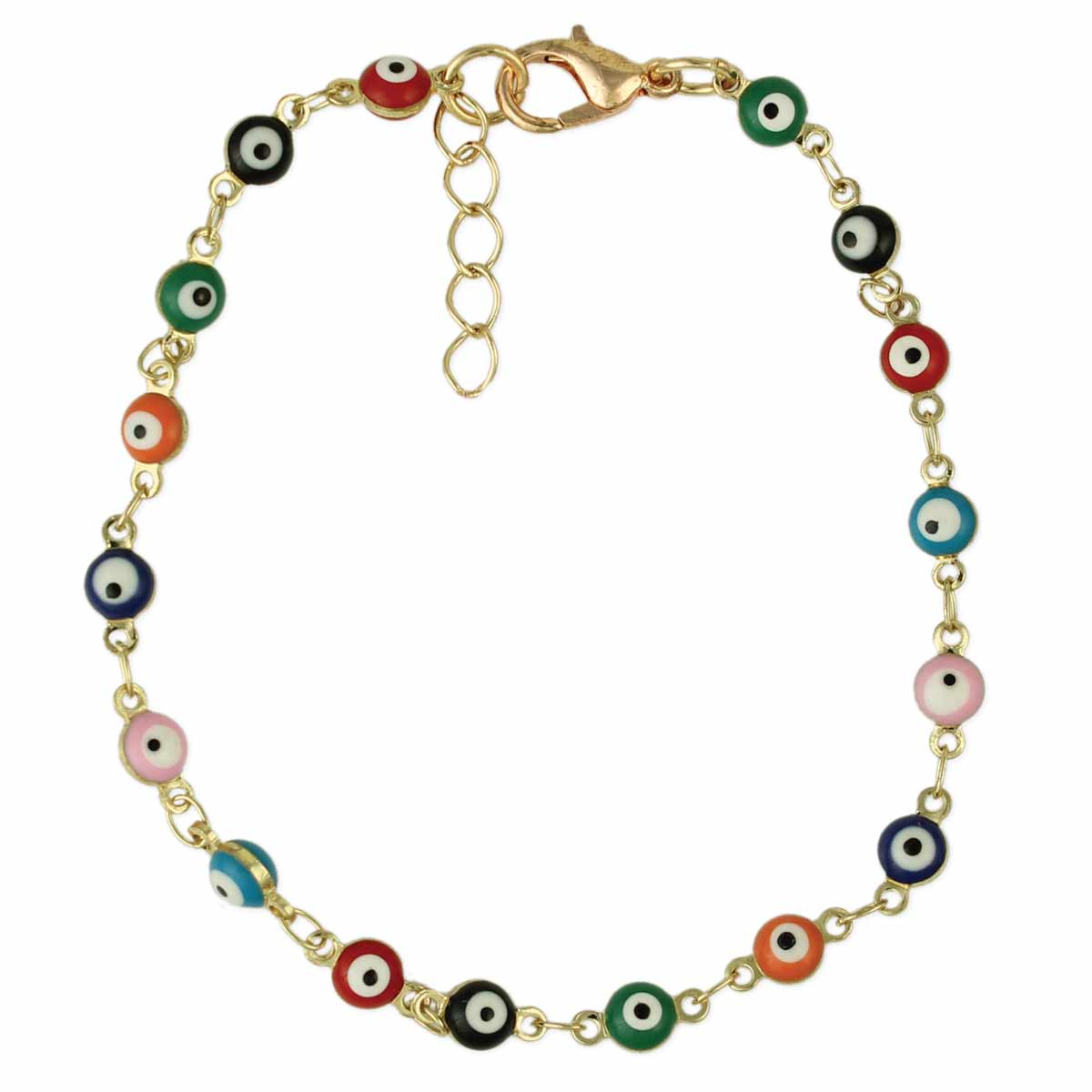 Eyes of Every Color Mini Eye Bead Bracelet - Spiral Circle