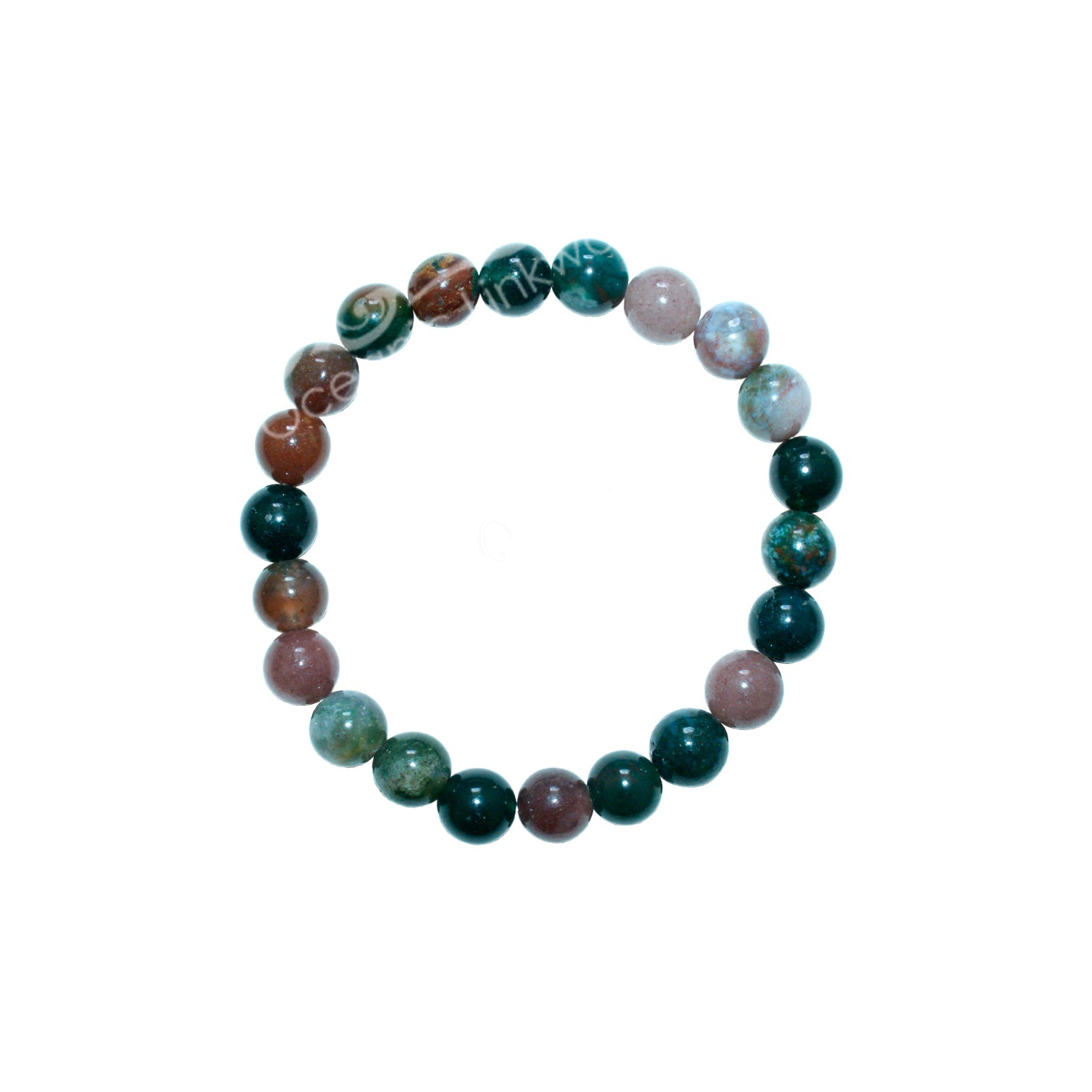 Fancy Jasper Beaded Bracelet | 8mm - Spiral Circle