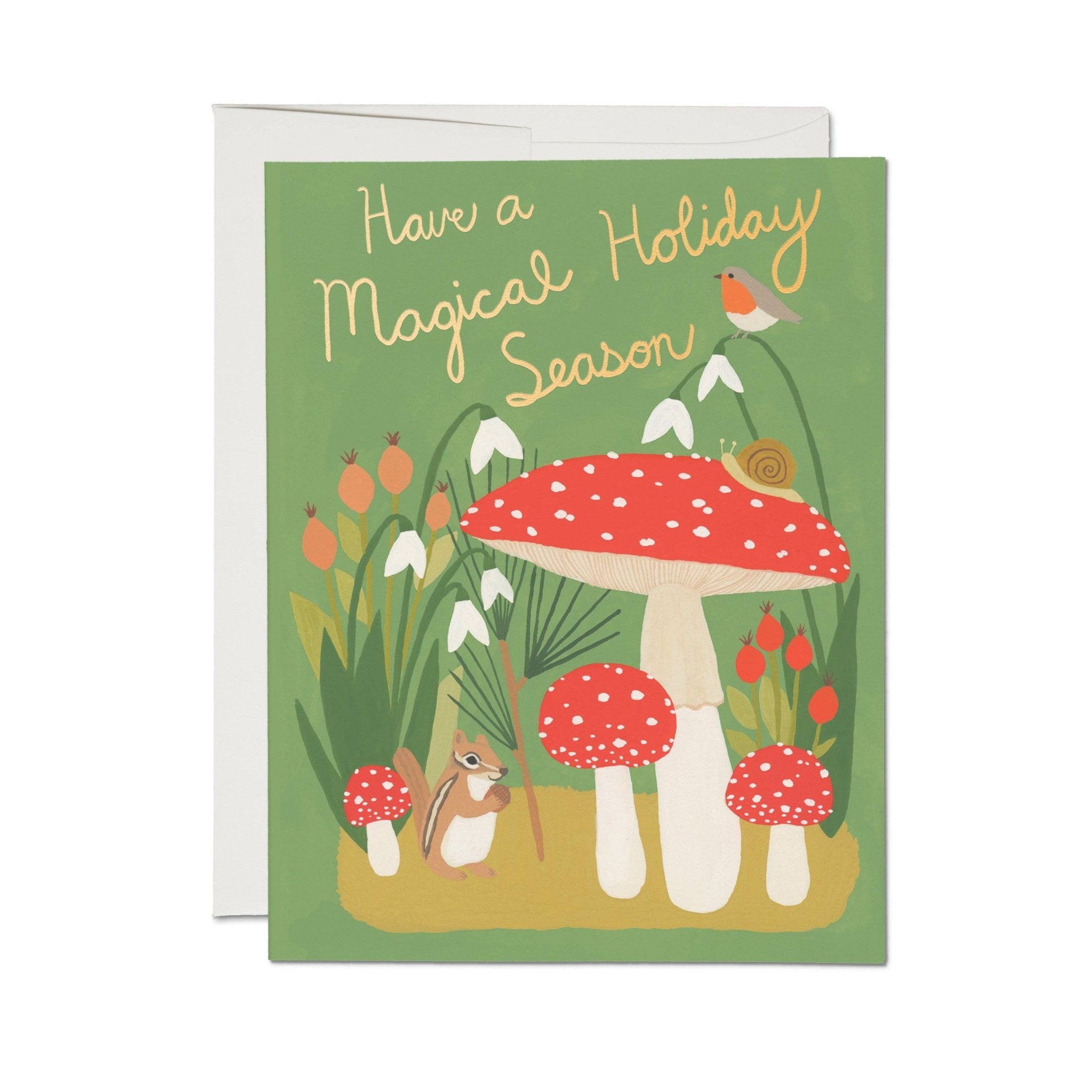 Forest Critters holiday greeting card - Spiral Circle