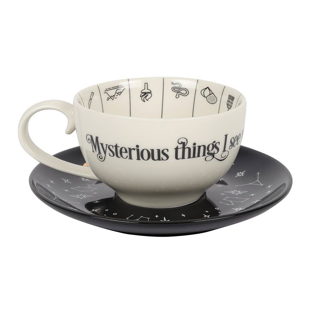 Fortune Telling Ceramic Teacup - Spiral Circle