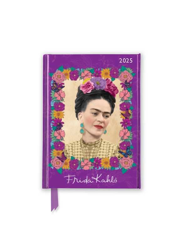 Frida Kahlo 2025 Luxury Pocket Diary Planner - Week to View by - Spiral Circle