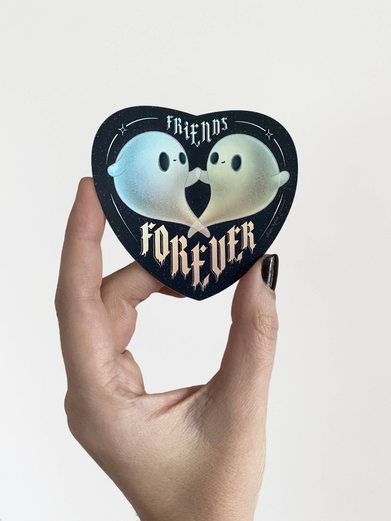 Friends Forever Ghostie Holo Sticker - Spiral Circle