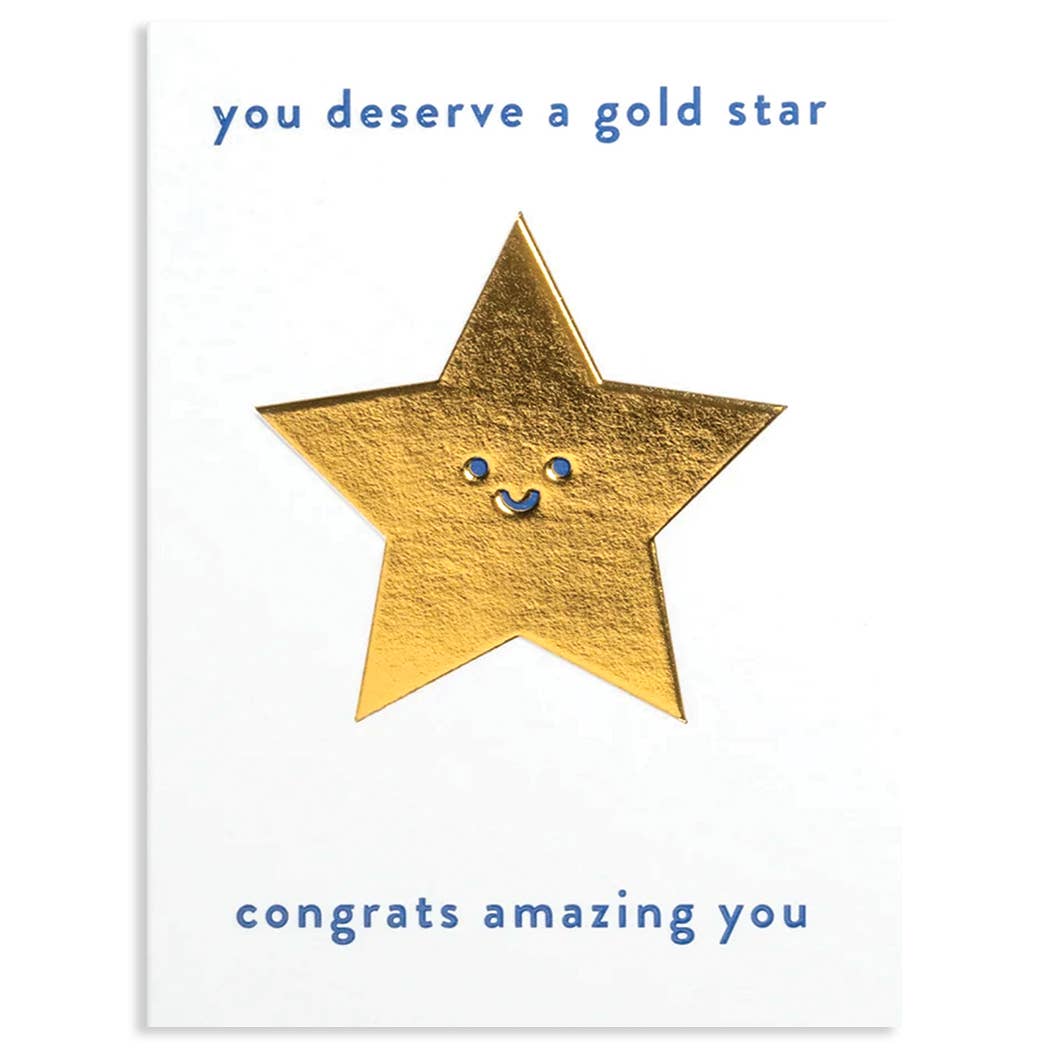 GOLD STAR| CONGRATULATIONS CARD - Spiral Circle