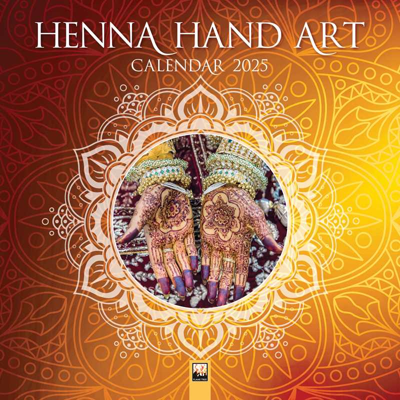 Henna Hand Art Wall Calendar 2025 (Art Calendar) by - Spiral Circle