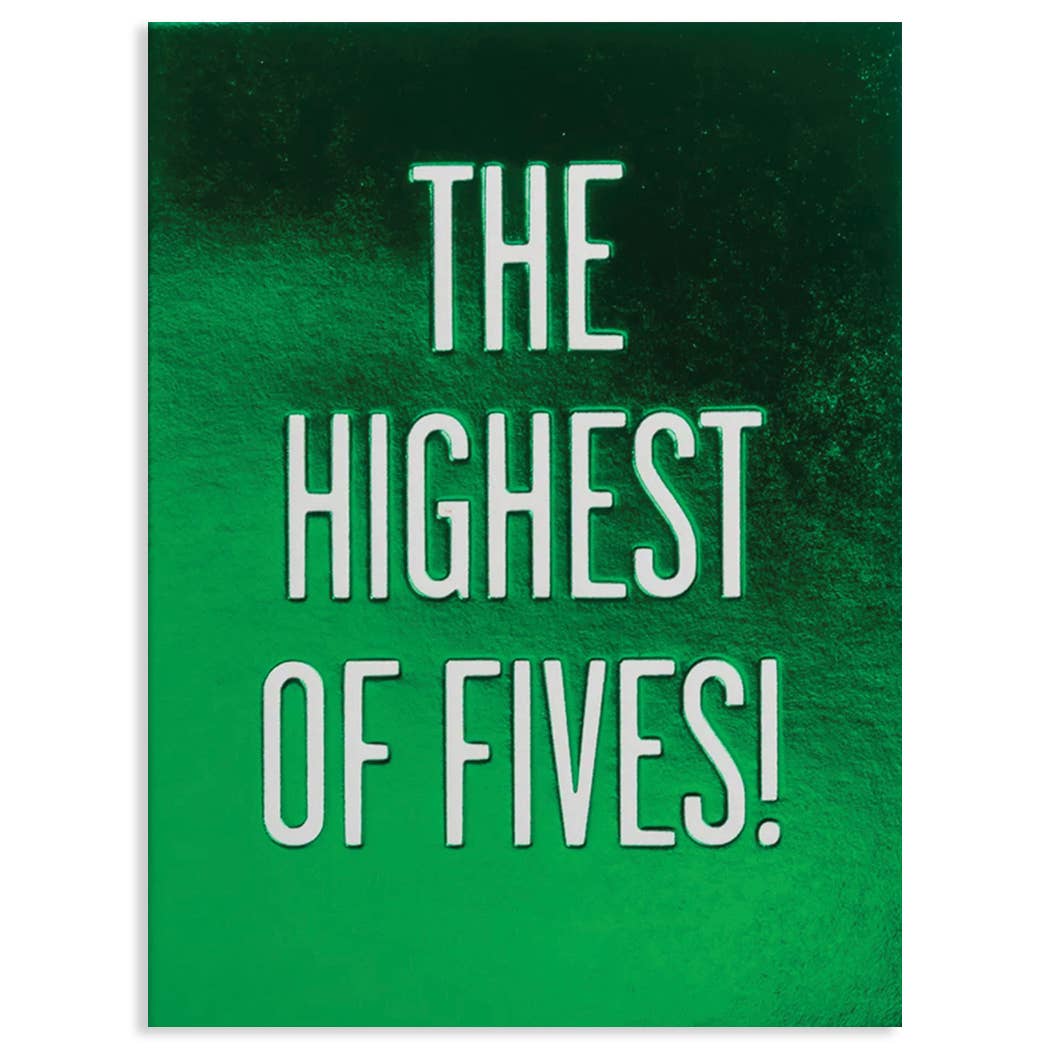 HIGHEST OF FIVES| CONGRATULATIONS CARD - Spiral Circle