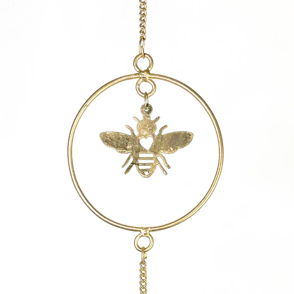 Honey Bee Sun Catcher - Spiral Circle