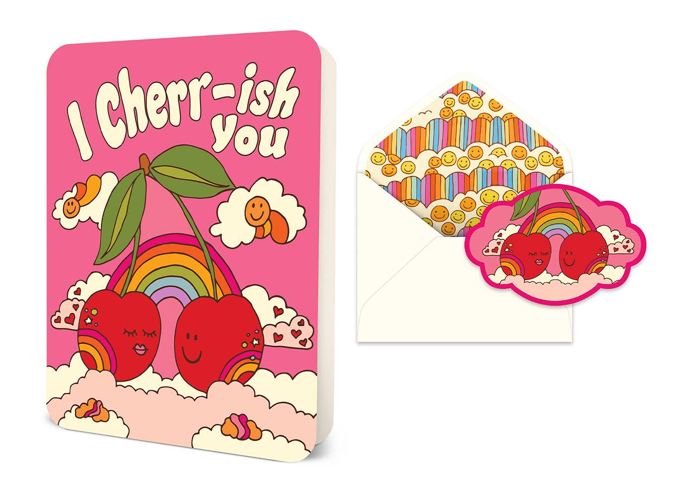 I Cherr - ish You Deluxe Greeting Card - Spiral Circle