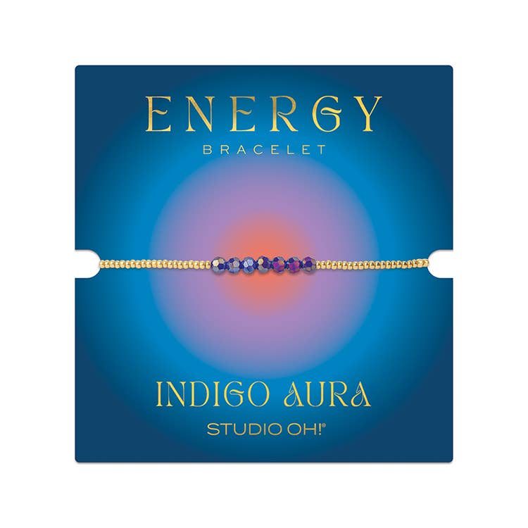 Indigo Aura Energy Bracelet - Spiral Circle