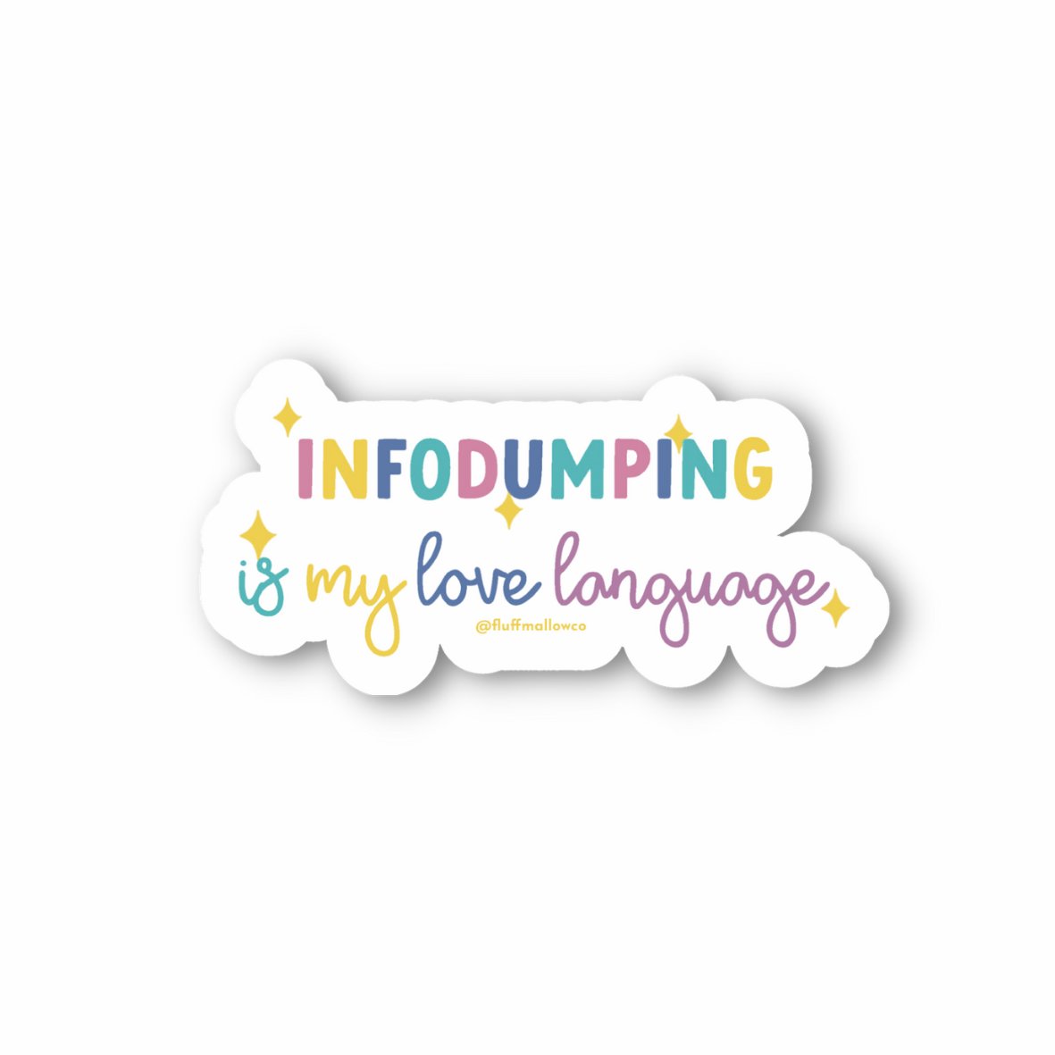 Infodumping is my love language autism vinyl sticker - Spiral Circle