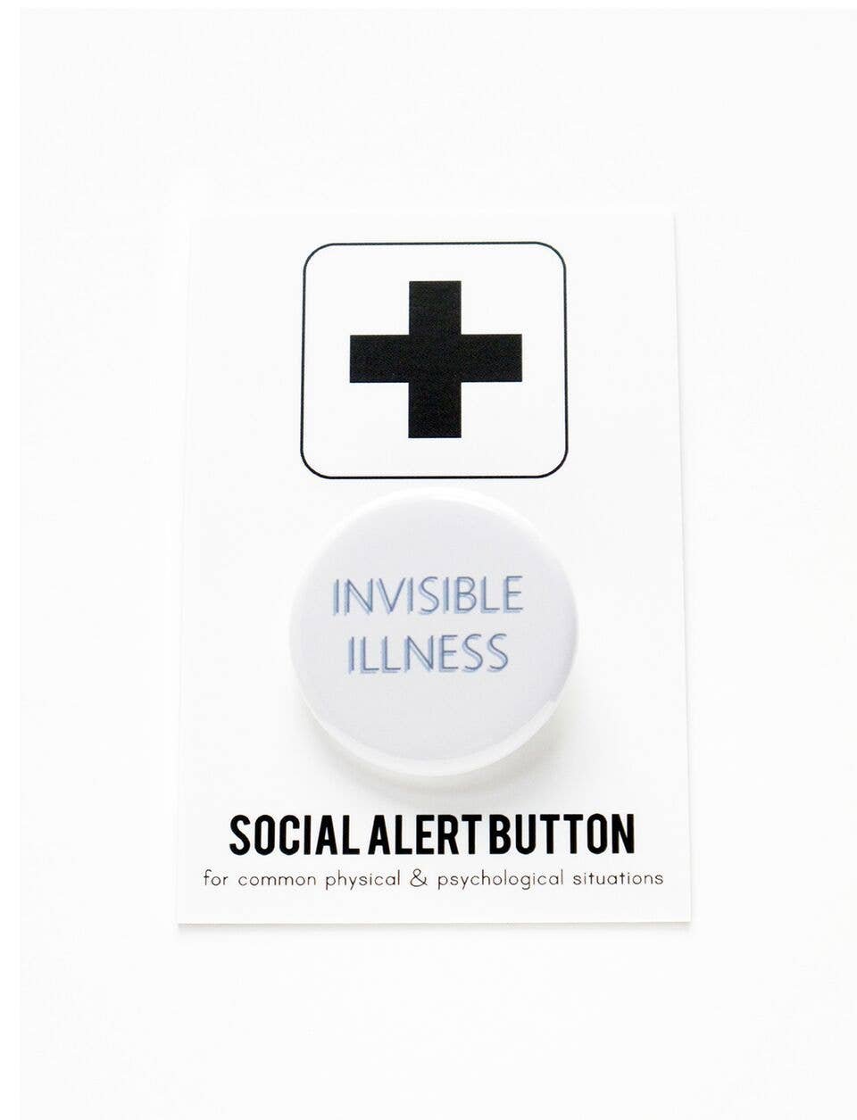 INVISIBLE ILLNESS button - Spiral Circle