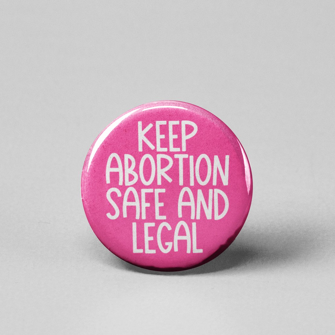 Keep Abortion Safe and Legal Pinback Button - Spiral Circle