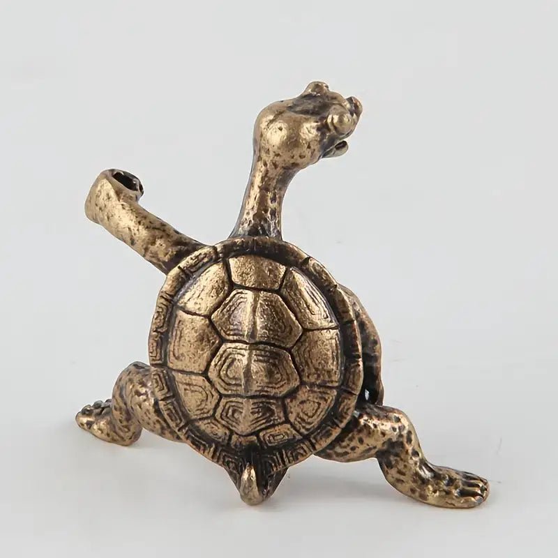 Kung Fu Turtle Incense Holder Bronze - Spiral Circle