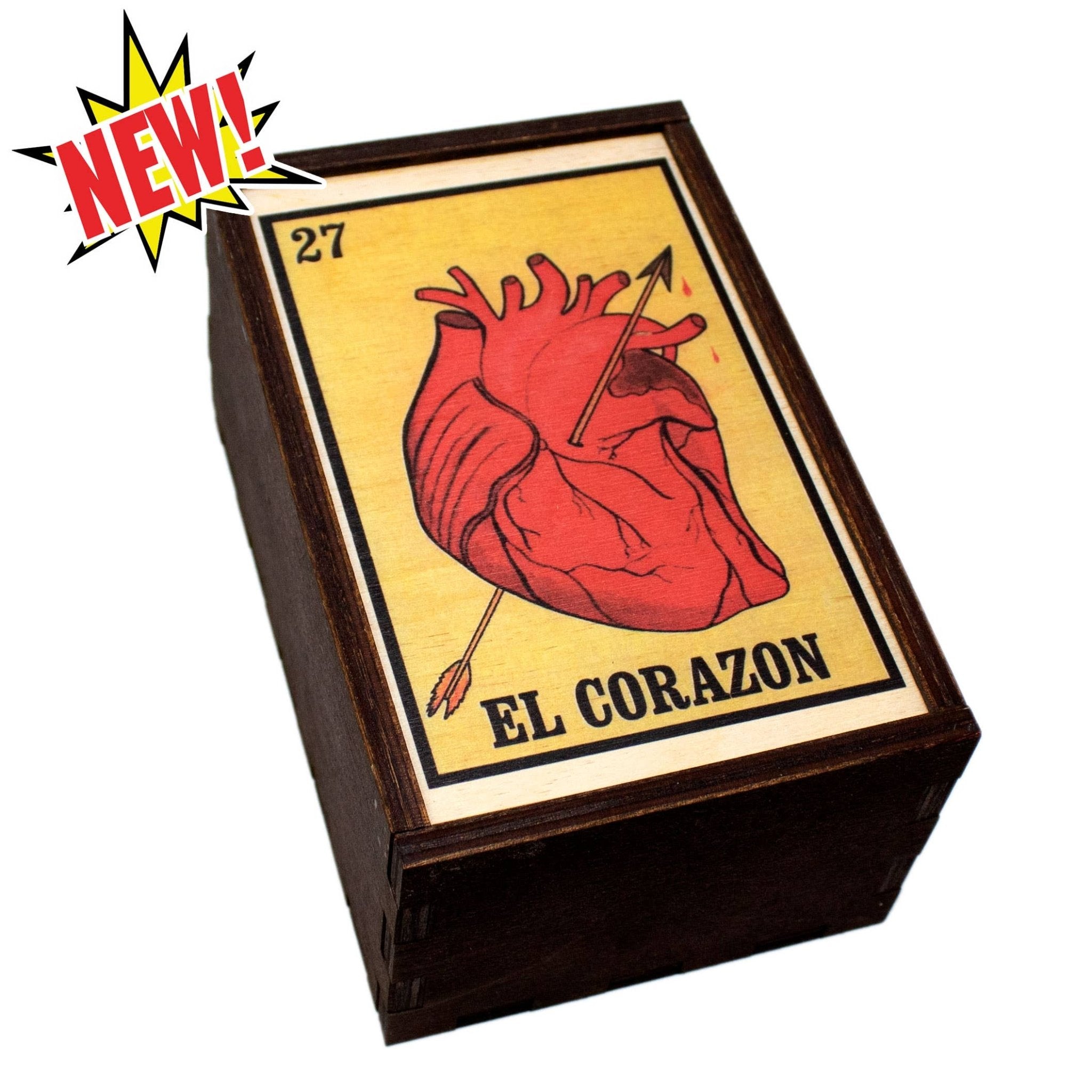 Loteria Corazon/Heart Full Color Tarot Card/Stash Box 4