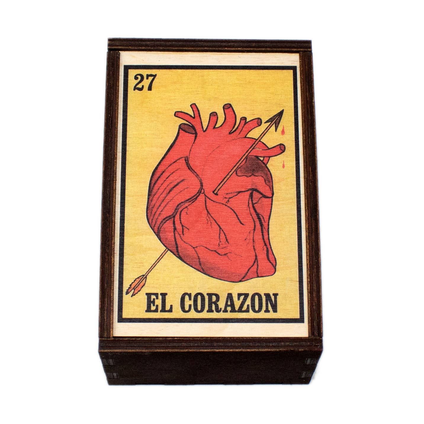 Loteria Corazon/Heart Full Color Tarot Card/Stash Box 4