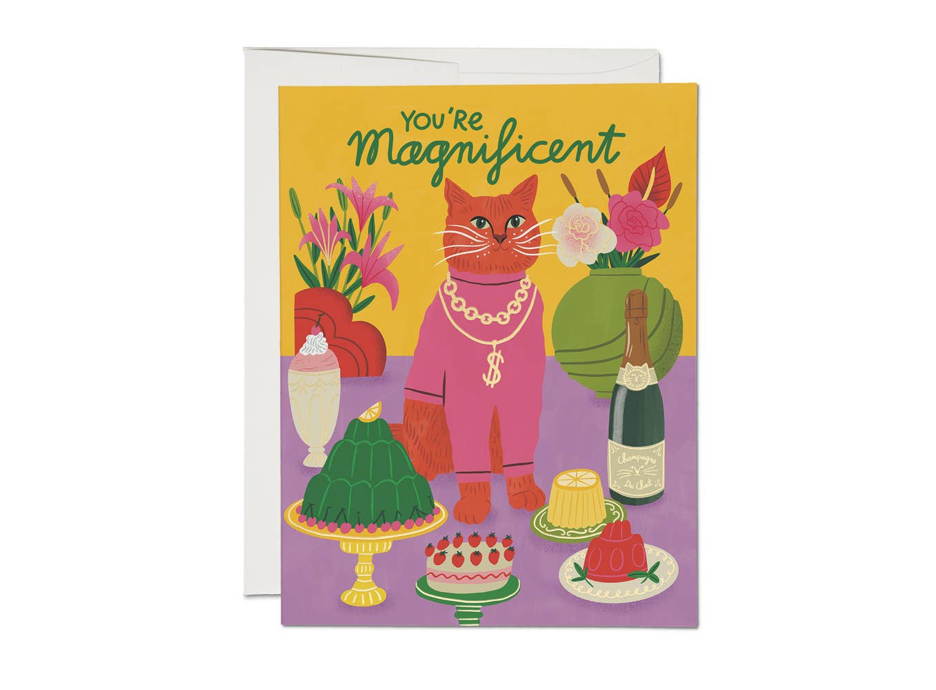 Magnificent Cat friendship greeting card - Spiral Circle