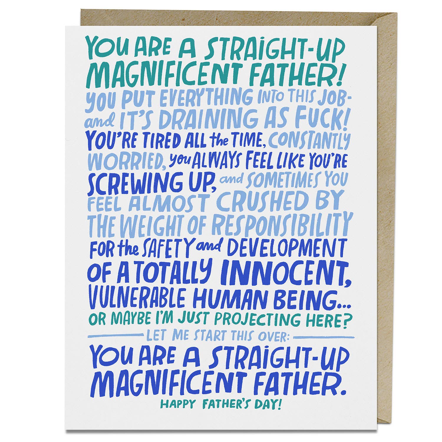 Magnificent Father Card - Spiral Circle