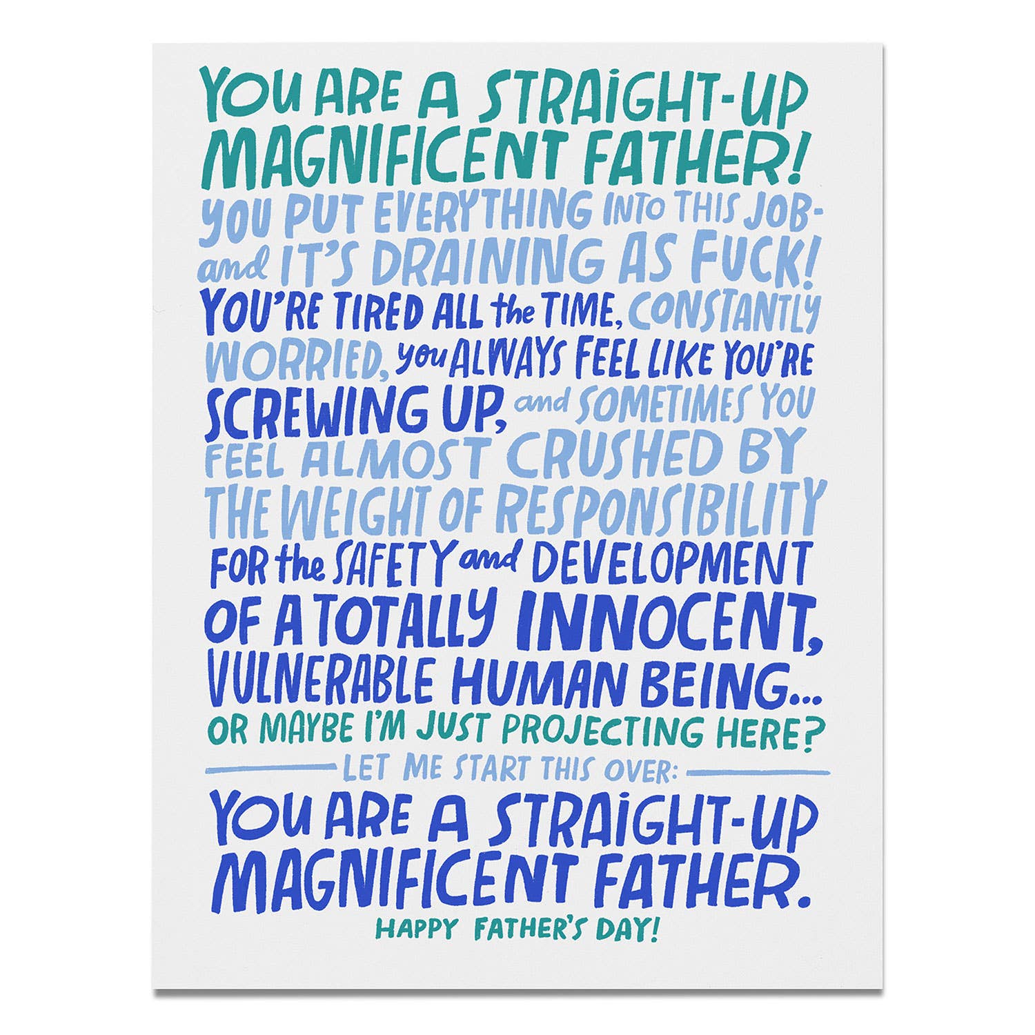 Magnificent Father Card - Spiral Circle