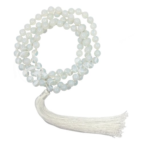 Mala Prayer Beads | Opalite - Spiral Circle