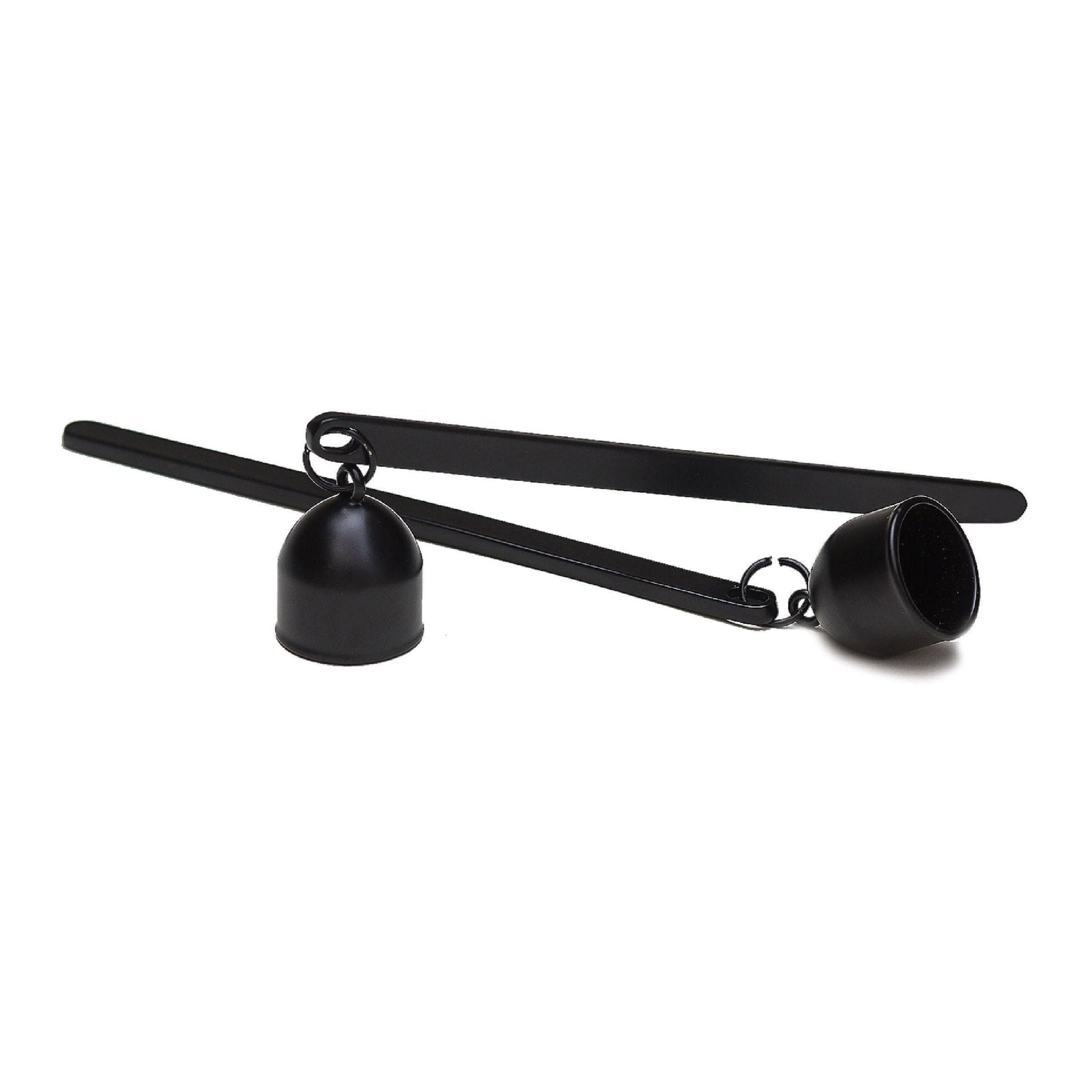 Matte Black Bell Snuffer - Spiral Circle