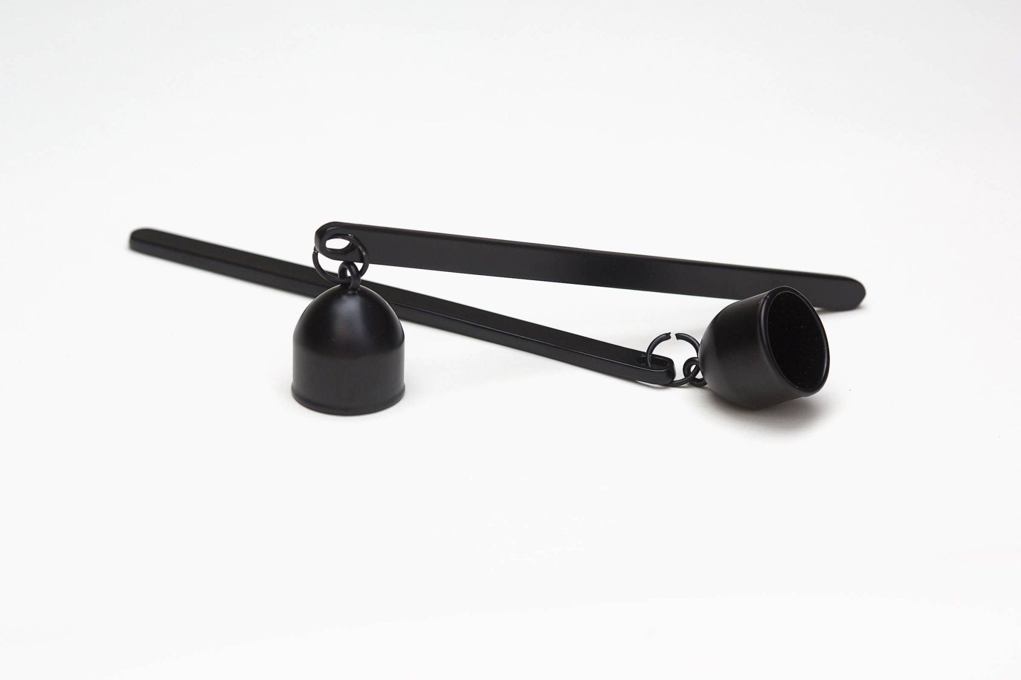 Matte Black Bell Snuffer - Spiral Circle