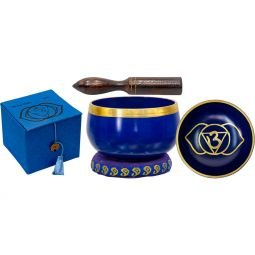 Mini Chakra Singing Bowl Cobalt | Third Eye - Spiral Circle