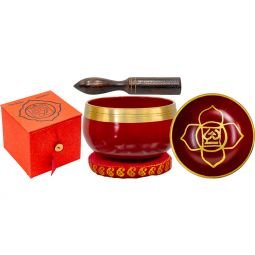 Mini Chakra Singing Bowl Red - Root - Spiral Circle