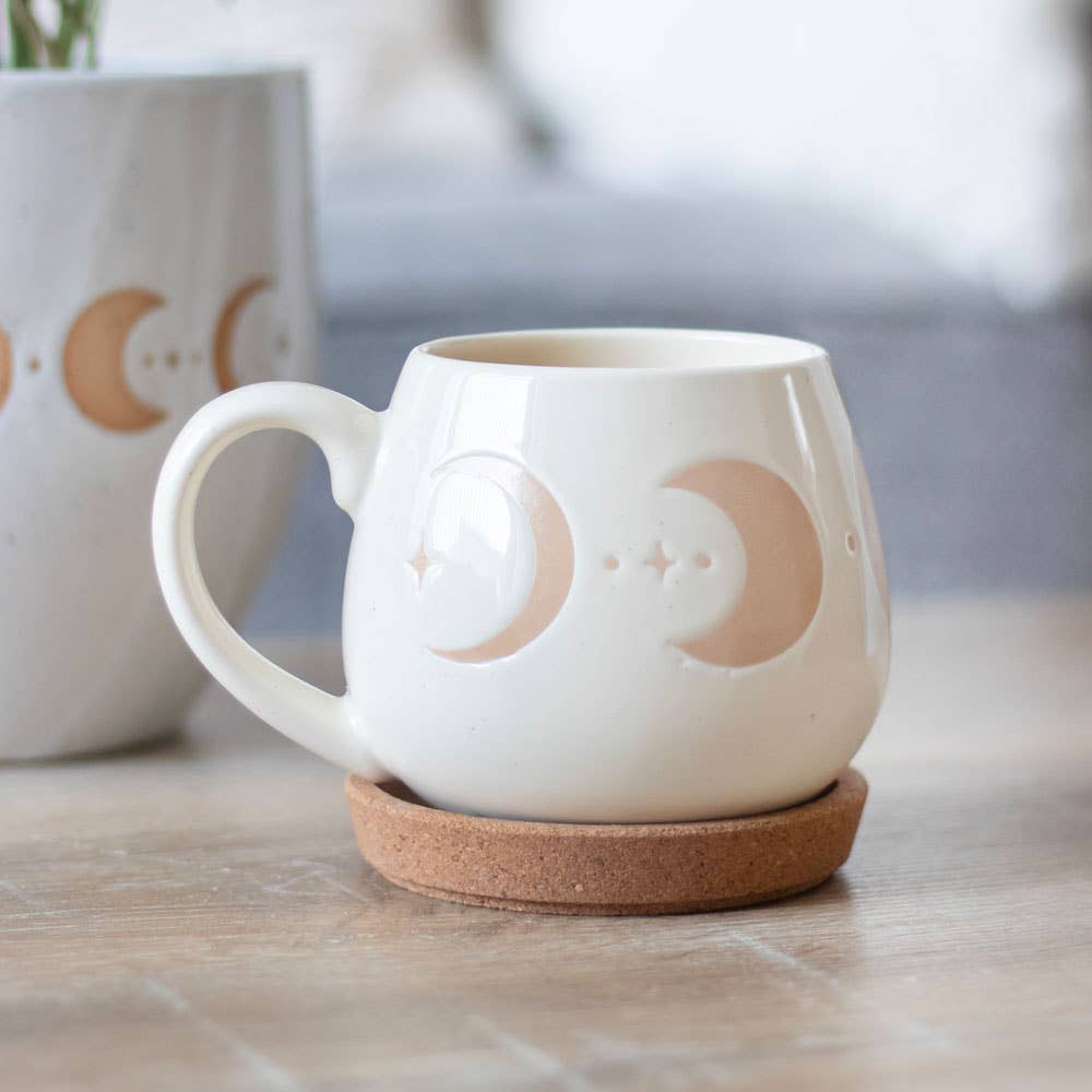 Moon Phase Rounded Mug - Spiral Circle