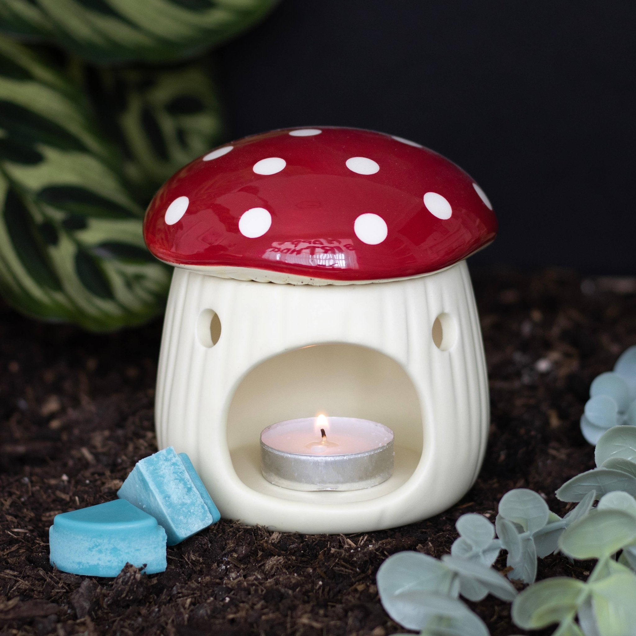 Mushroom Shaped Oil Burner - Spiral Circle