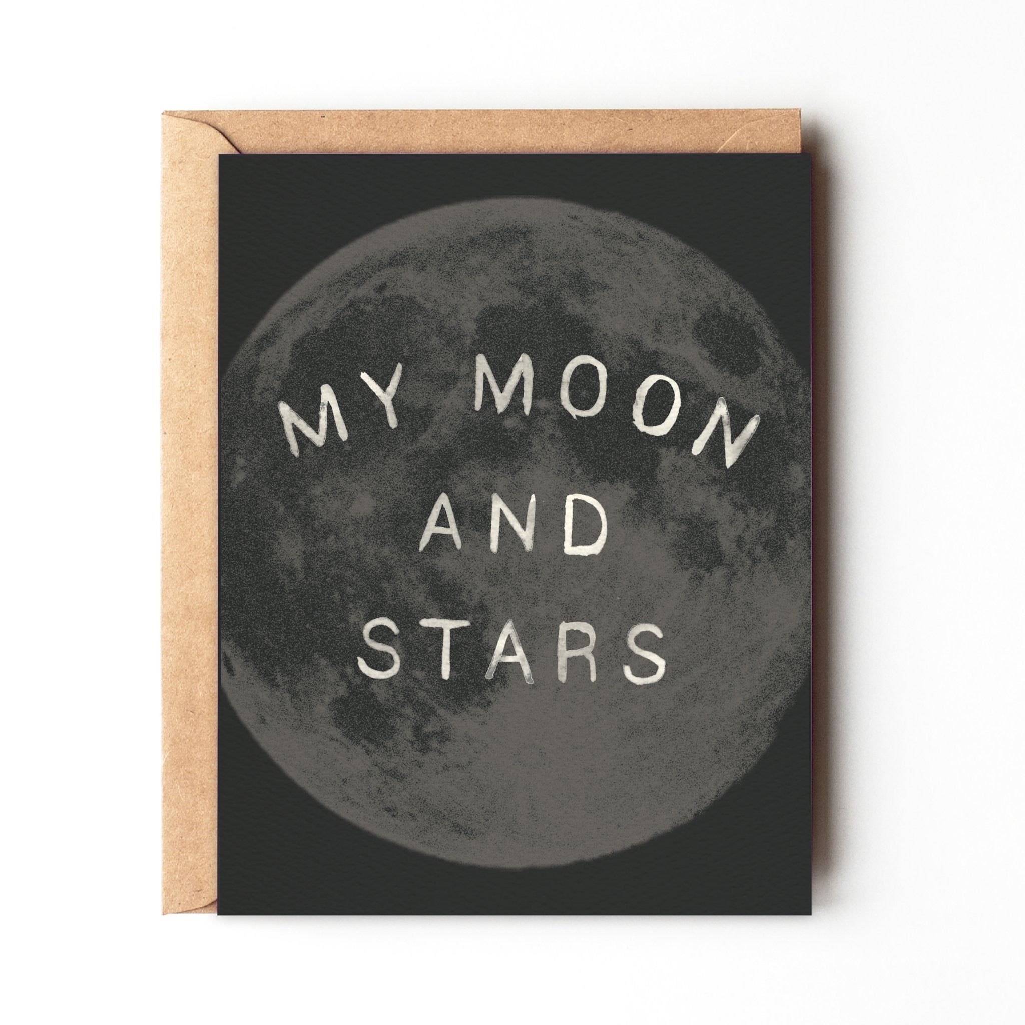 My Moon And Stars - Astronomy Love Card - Spiral Circle