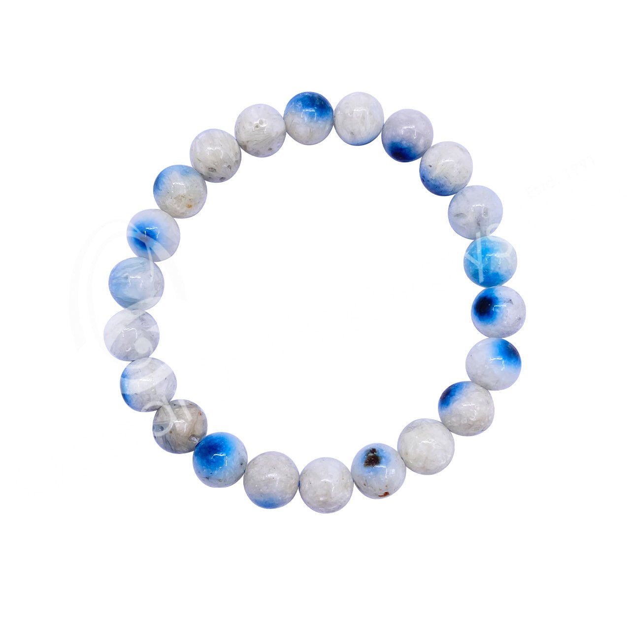 Nakauriite Blue | Clarity & Protection | 8mm Beaded Bracelet - Spiral Circle