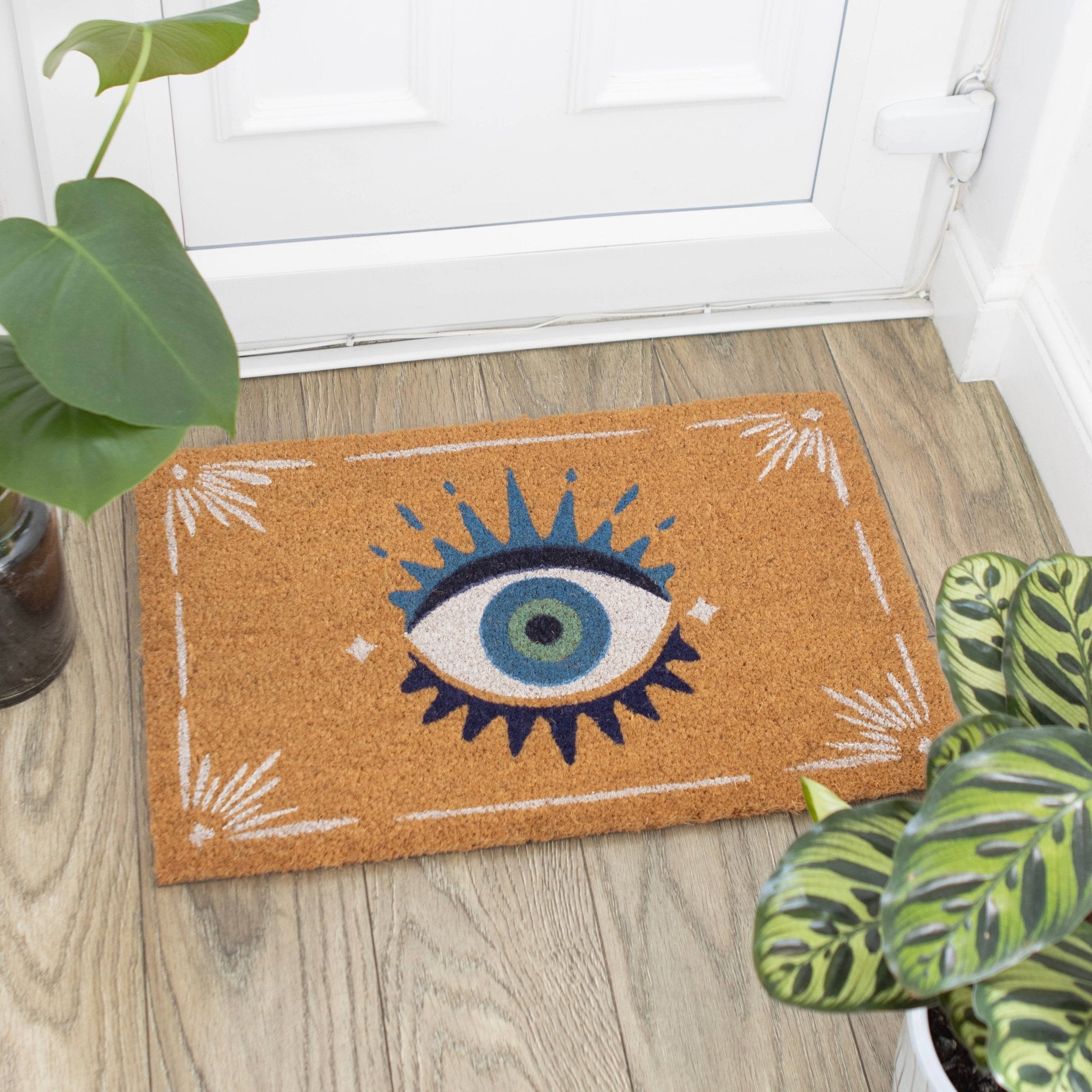 Natural All Seeing Eye Doormat - Spiral Circle