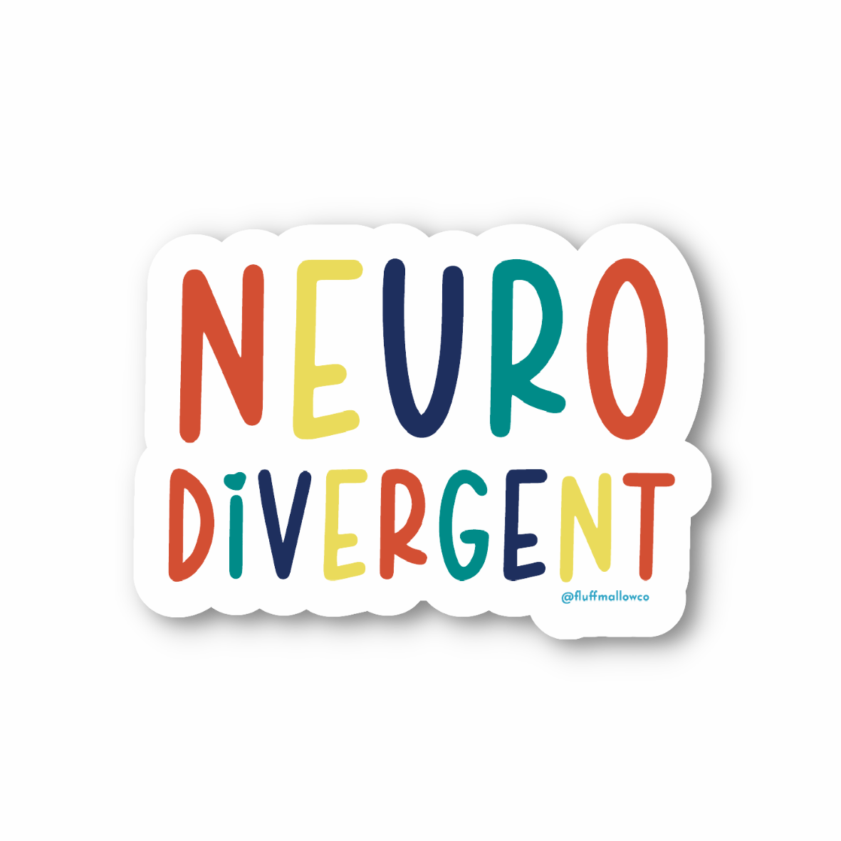 Neurodivergent vinyl sticker - Spiral Circle